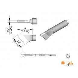 CARTUCHO CUCHILLA 3,5 X 0,7 MM