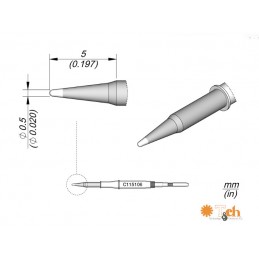 CARTUCHO CÓNICO 0.5 MM
