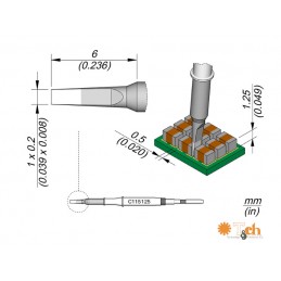 CARTUCHO CINCEL DE 1 X 0.2 MM