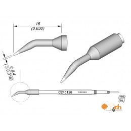 CARTUCHO CÓNICO CURVADO 0.4 MM