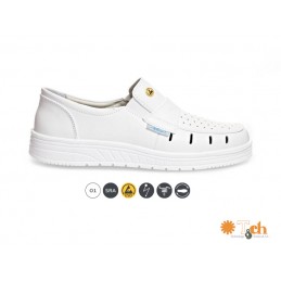 ZAPATO ESD PERFORADO BLANCO